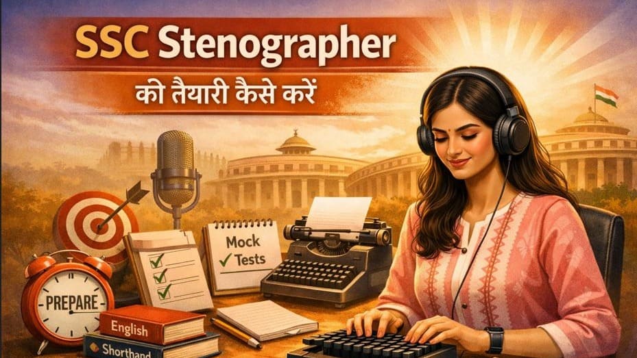 SSC Stenographer ki taiyari kaise karein feature image